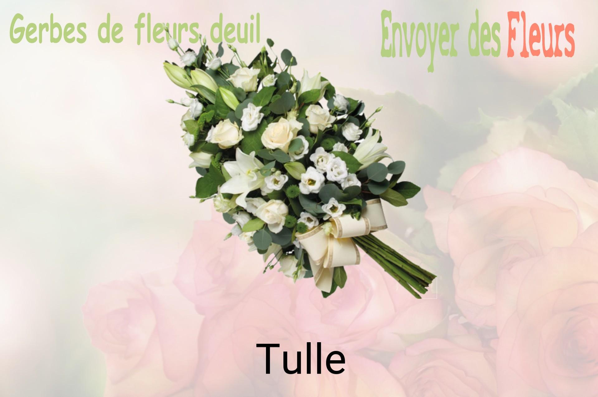 Gerbe de fleurs de deuil livrée à Tulle